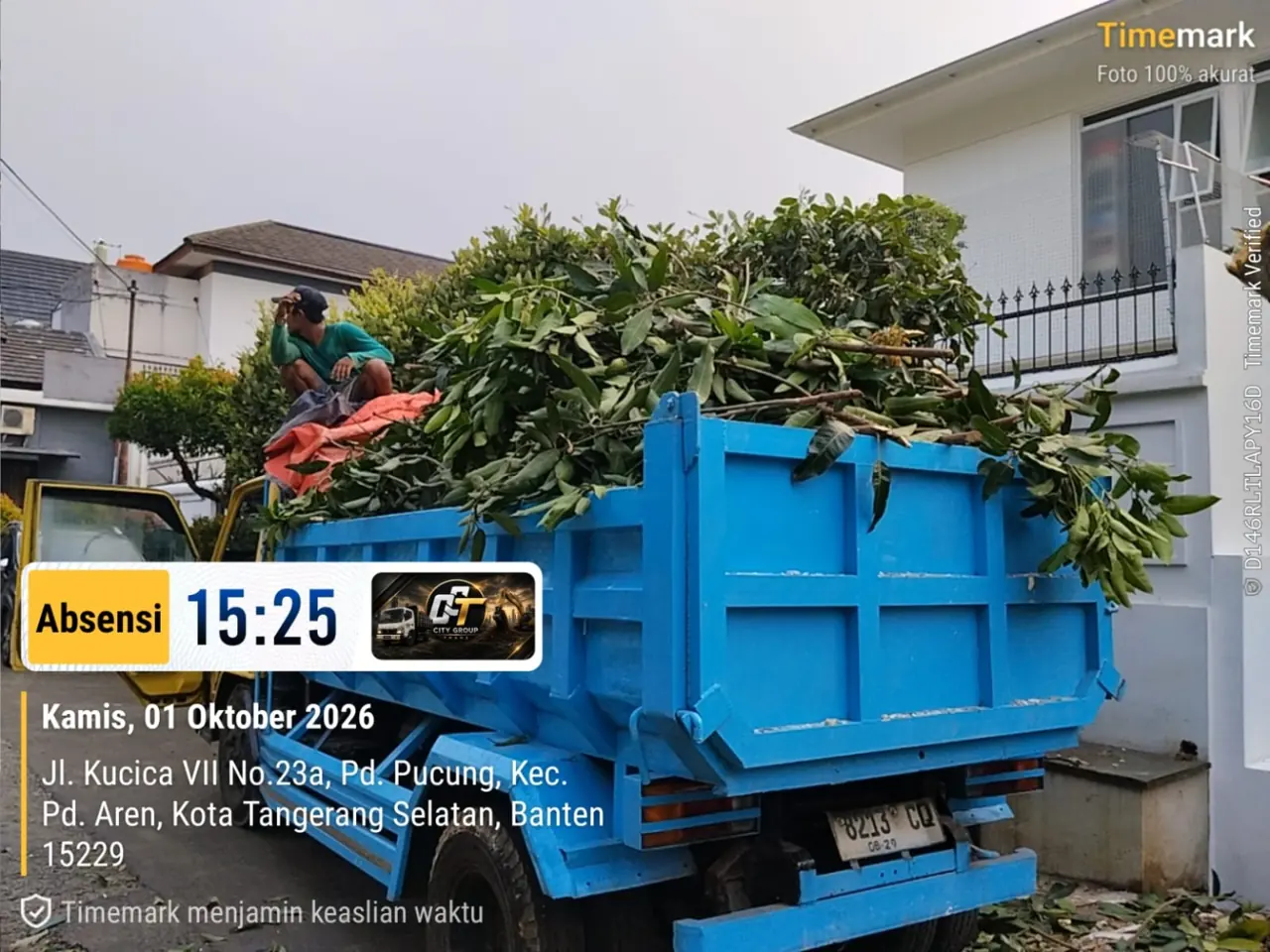Truk pengangkut sampah daun dan ranting Bima Trans